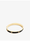Coach gold-plated brass bangle bracelet with enamel C logo - British product
