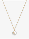 Coach pearl and gold-plated brass pendant necklace, imported from the UK