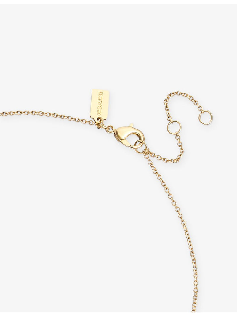 Coach pearl and gold-plated brass pendant necklace, imported from the UK