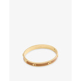 Coach gold-plated enamel bangle with cubic zirconia, UK version