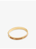 Coach gold-plated enamel bangle with cubic zirconia, UK version