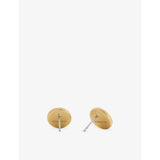 Coach enamel C coin stud earrings in gold-plated brass - British product