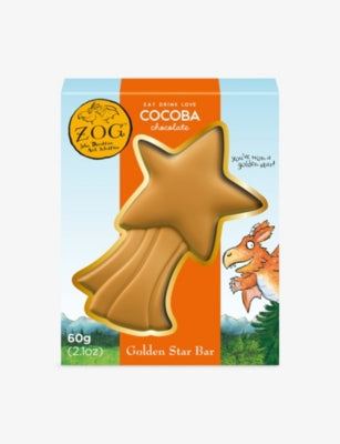 Cocoba Zog Gold Star milk chocolate bar 60g, UK version