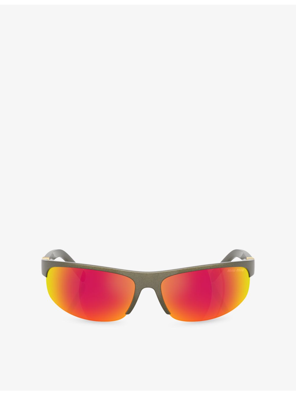 Miu Miu MU A02S oval-frame injected sunglasses - British product