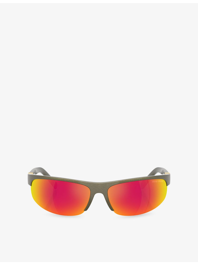 Miu Miu MU A02S oval-frame injected sunglasses - British product