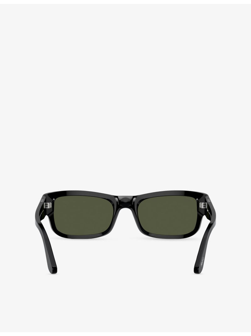 Persol PO3326S rectangle acetate sunglasses, imported from the UK