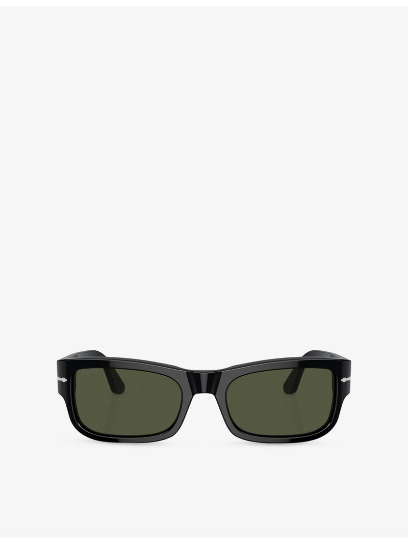 Persol PO3326S rectangle acetate sunglasses, imported from the UK