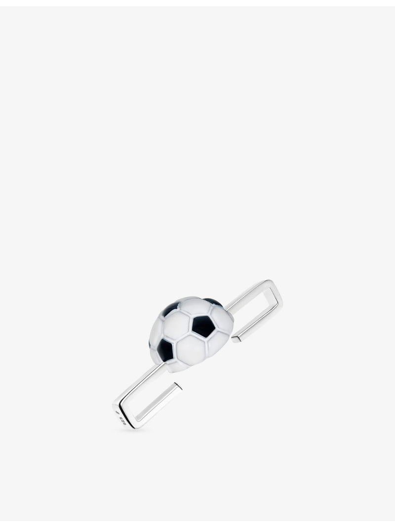 Poubel Football Whoop sterling silver enamel charm, UK version