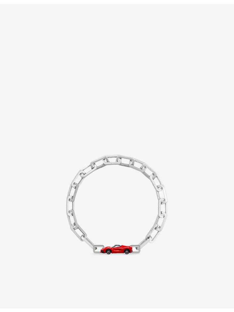 Poubel sports car charm in sterling silver and enamel, UK version