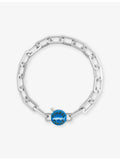 Poubel sterling silver enamel charm with caviar design, imported from the UK