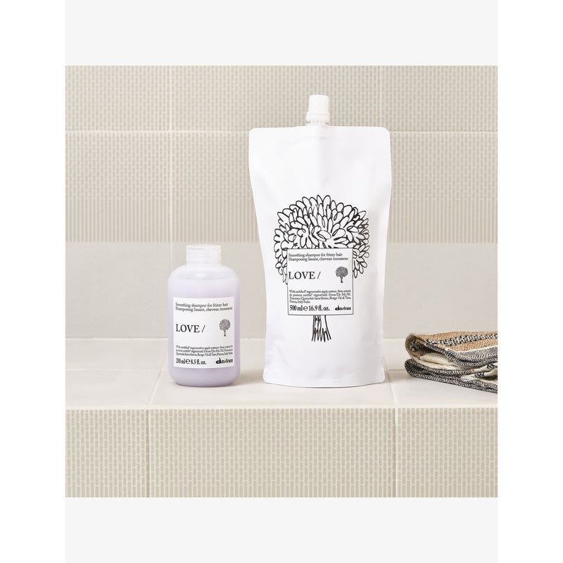 Davines Love Smoothing Shampoo 500ml refill, imported from the UK