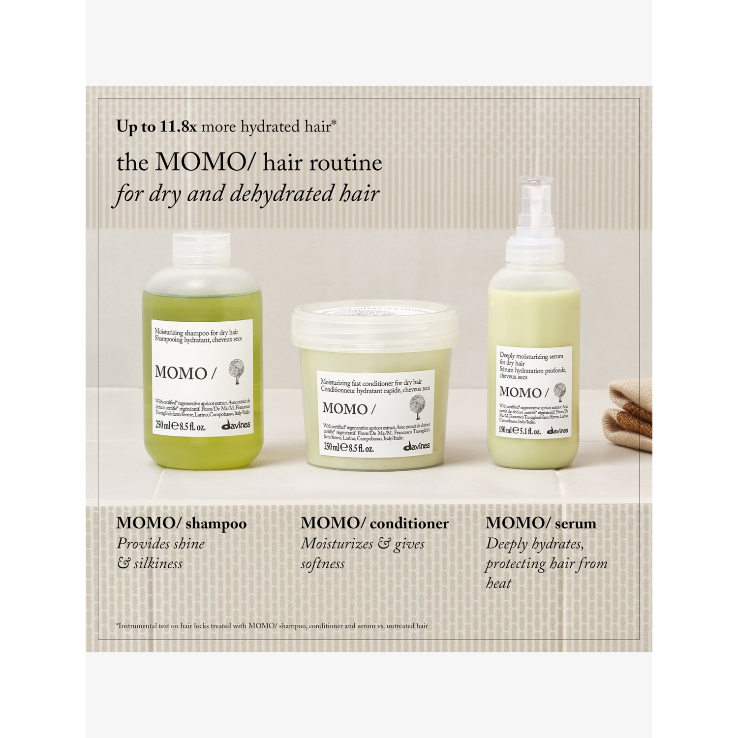 Davines Momo Conditioner 250ml, imported from the UK