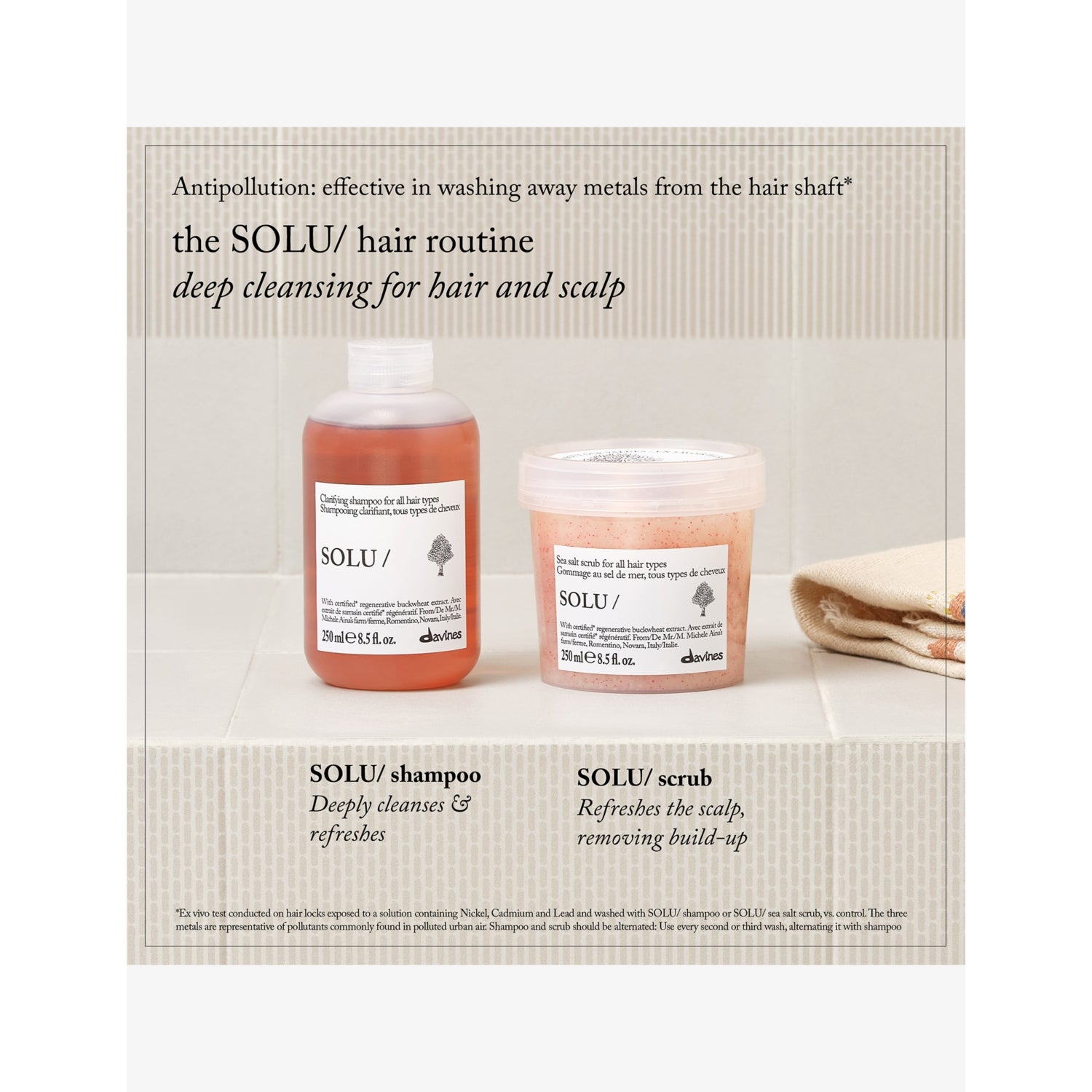 Davines Solu clarifying shampoo 250ml (British brand)