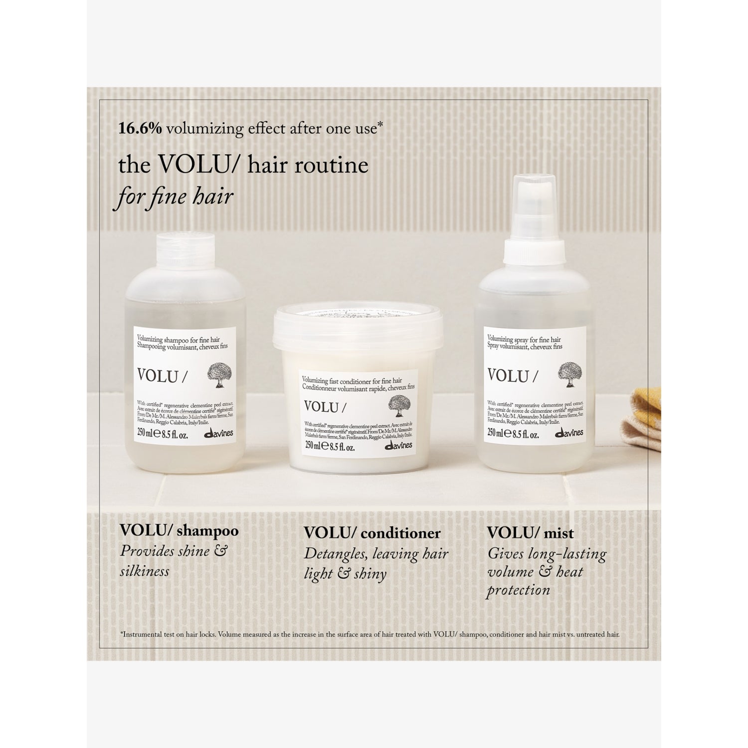 Davines Volu shampoo 250ml for fine hair - British product