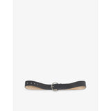 Round-Buckle Leather Belt - 26
