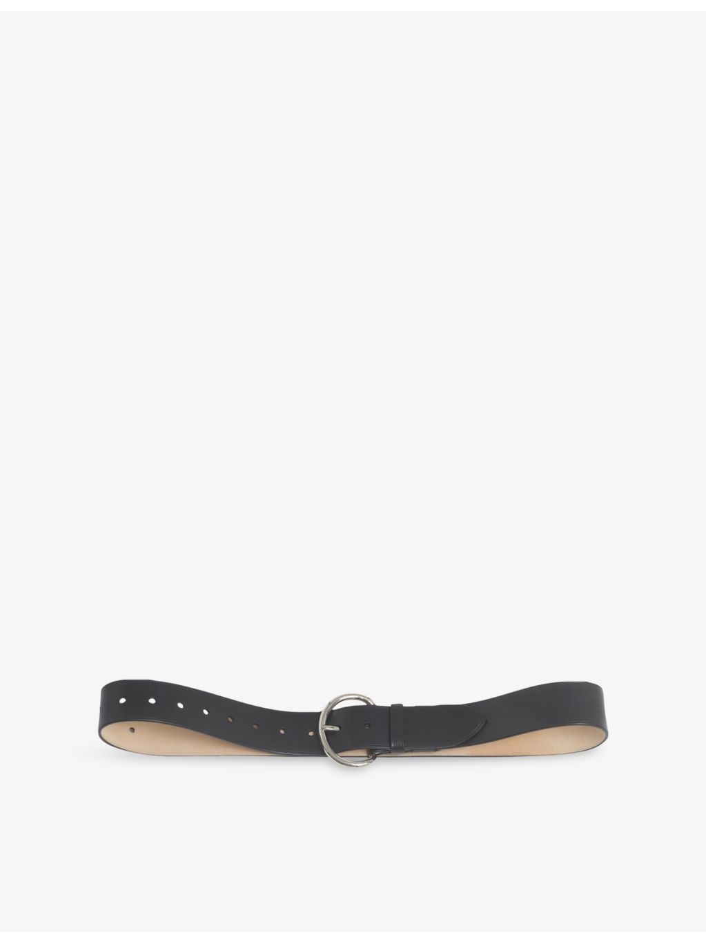 Marni adjustable round-buckle leather belt, UK version