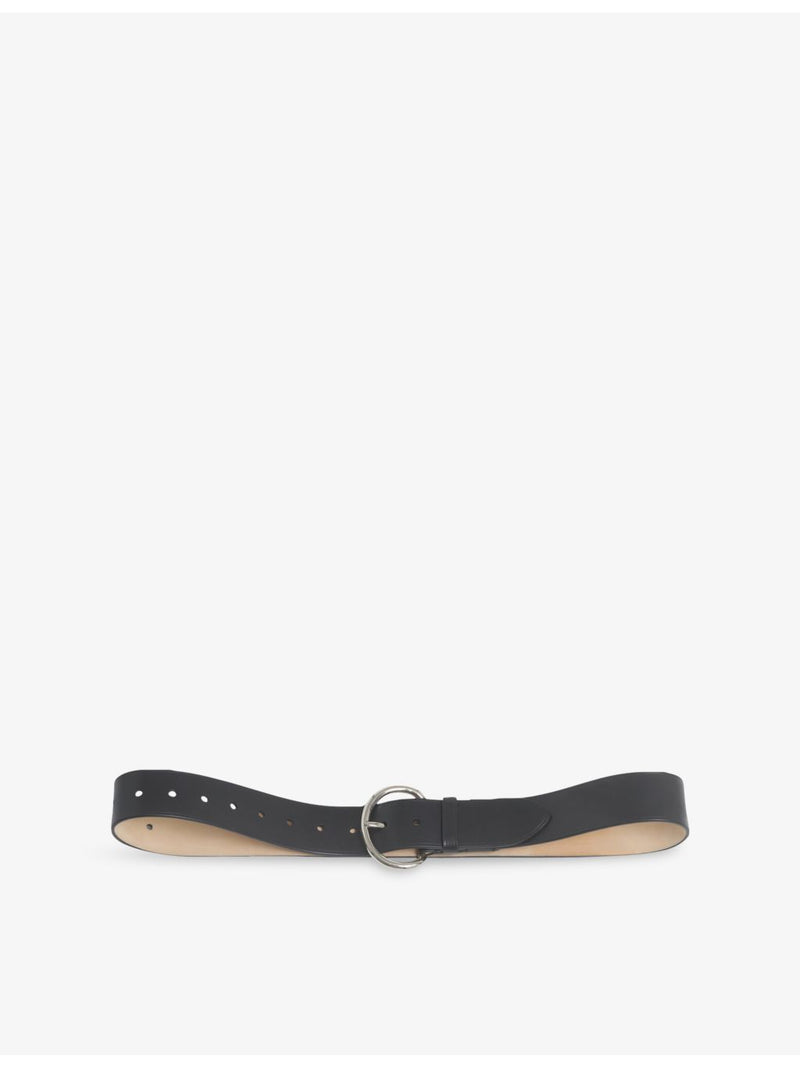 Marni adjustable round-buckle leather belt, UK version