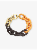 Marni multicolour brass and resin chain necklace 48cm (British brand)