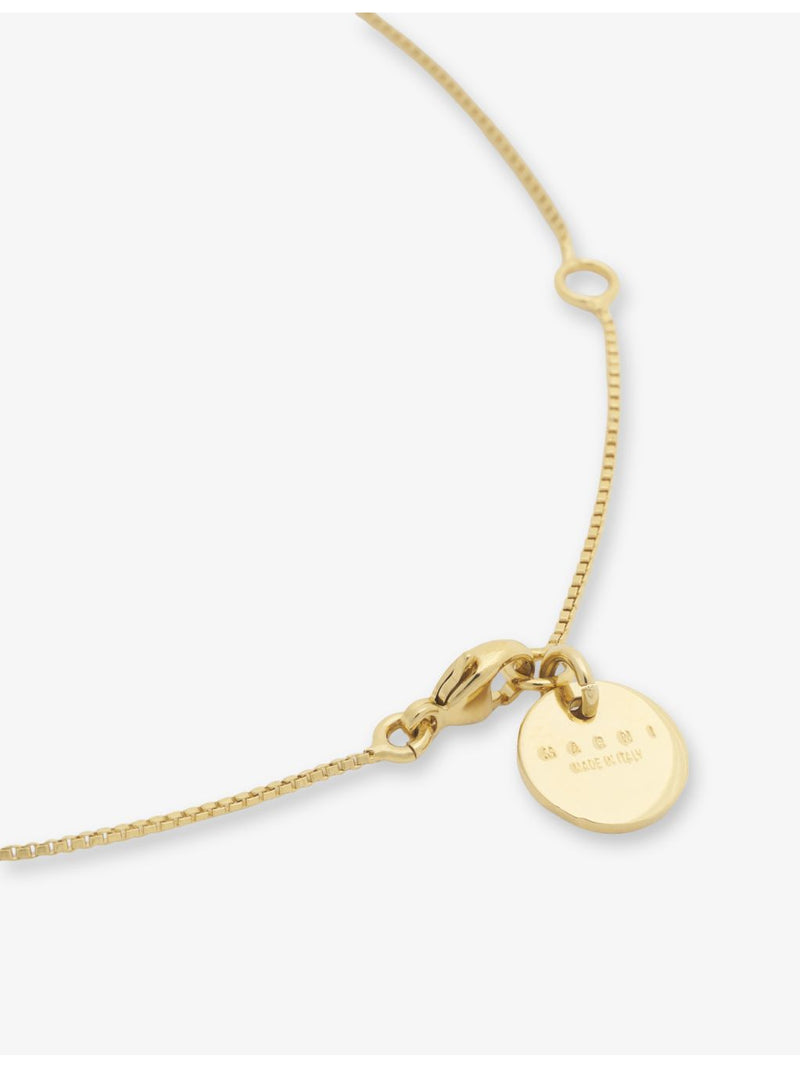 Marni enamelled dog charm brass necklace (British brand)