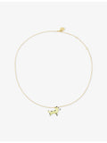 Marni enamelled dog charm brass necklace (British brand)