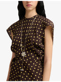 Marni brass daisy necklace with cubic zirconia 100cm - British product