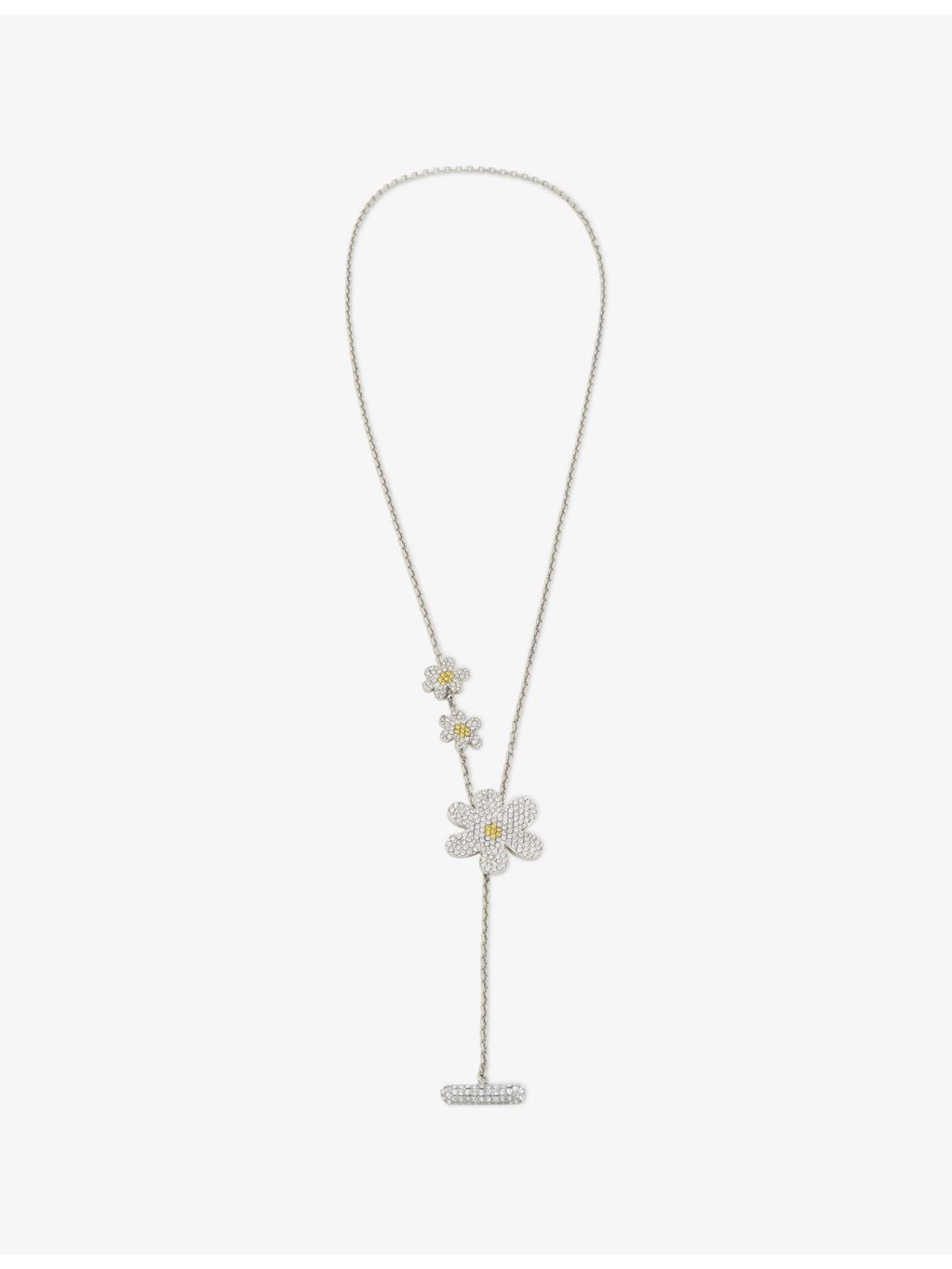 Marni brass daisy necklace with cubic zirconia 100cm - British product