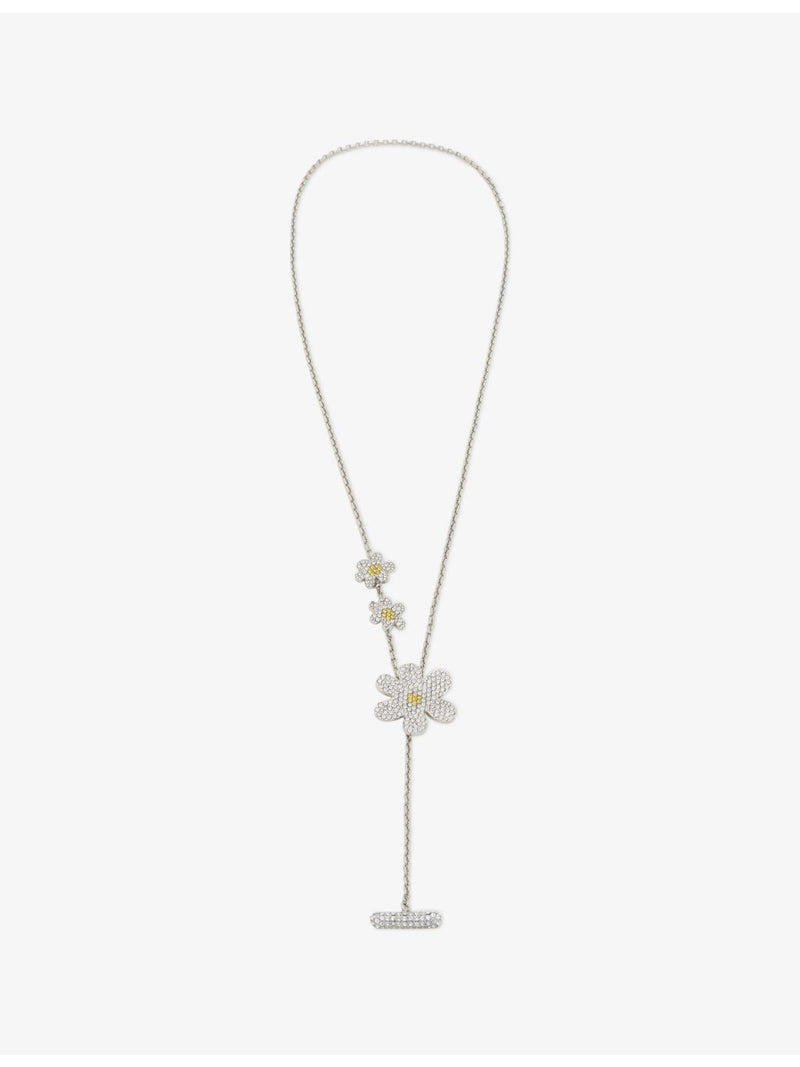 Marni brass daisy necklace with cubic zirconia 100cm - British product