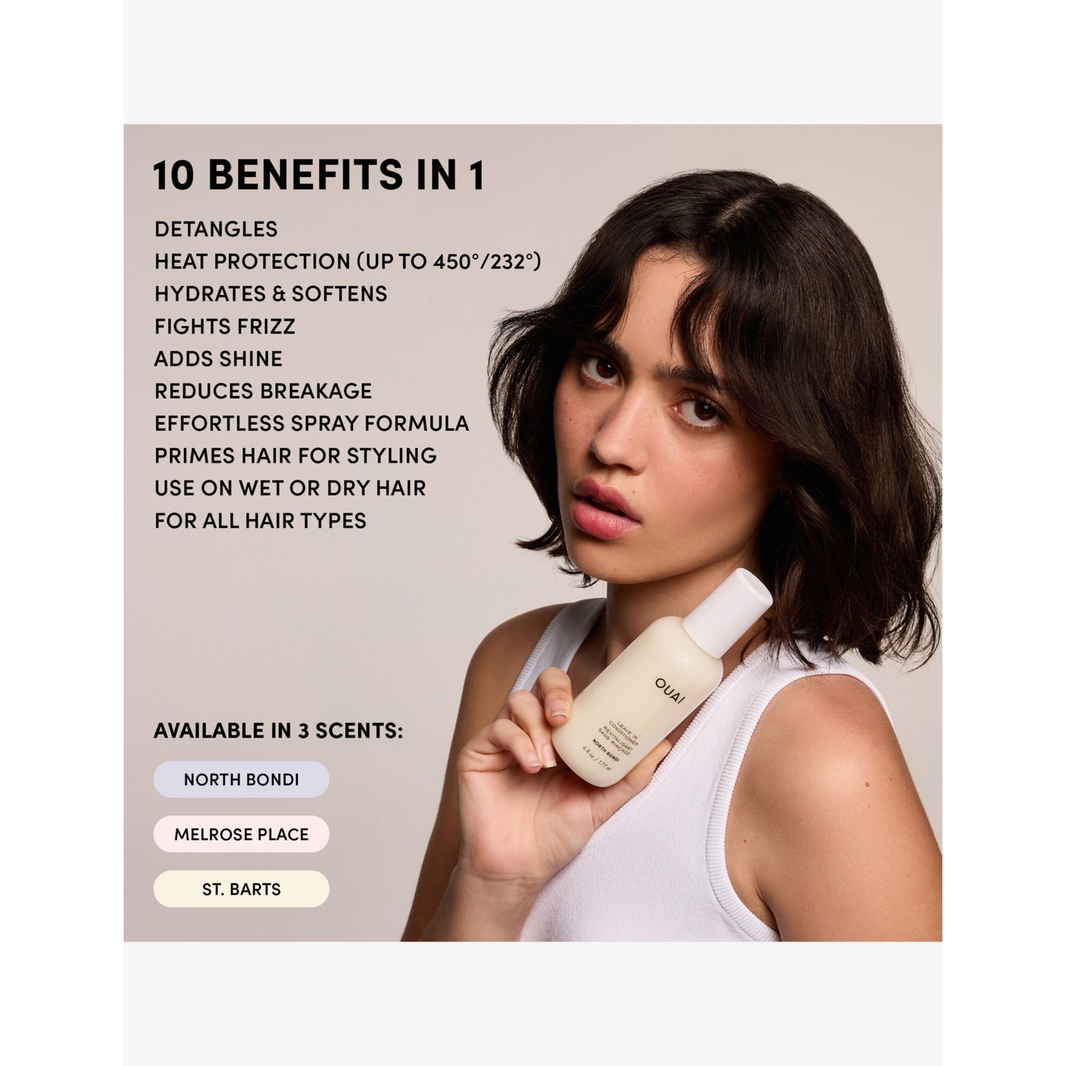 OUAI leave in conditioner North Bondi 45ml, imported from the UK