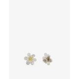 Marni Daisy Pavé brass stud earrings with cubic zirconia, UK version