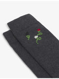 Marni flower-embroidered wool cashmere blend socks, imported from the UK