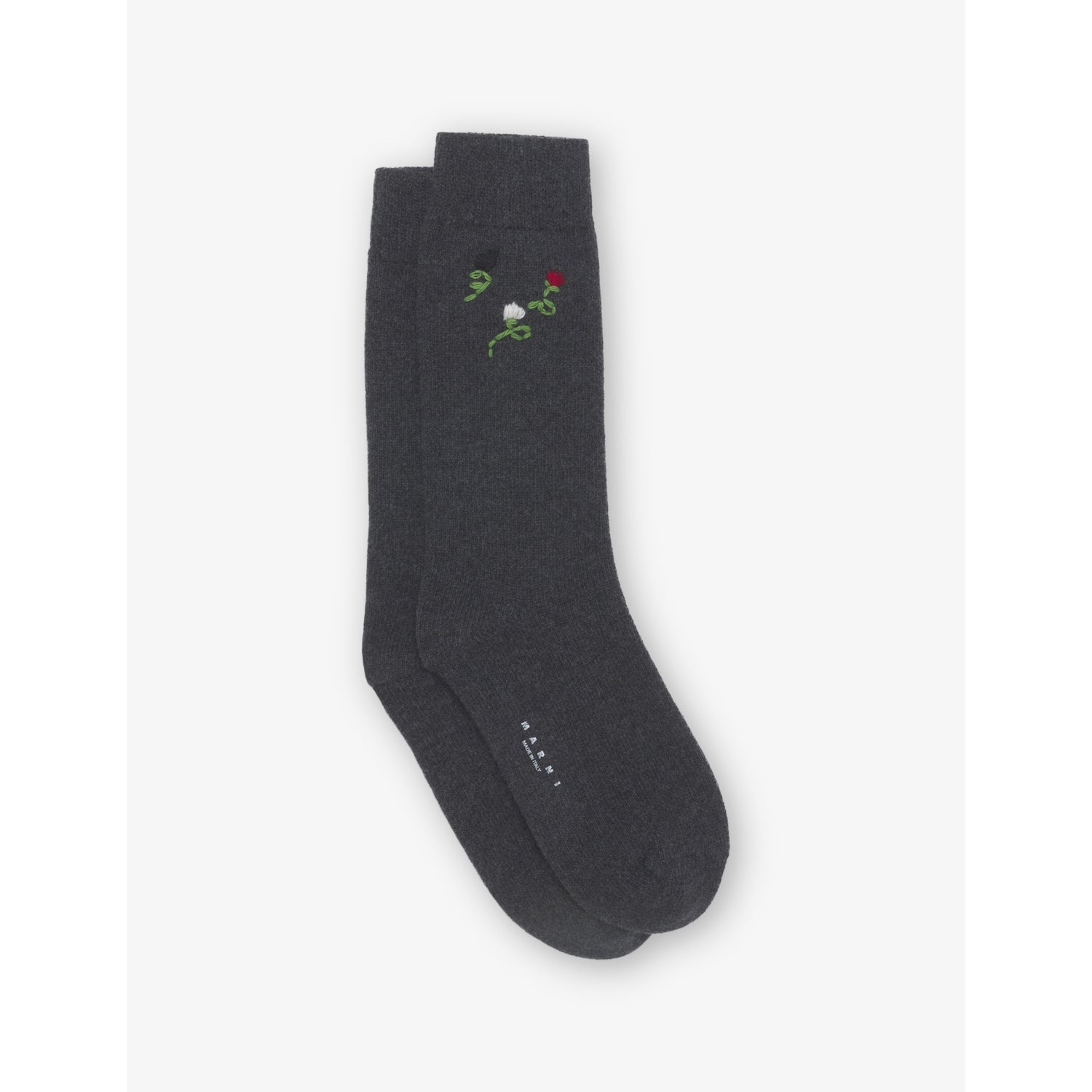 Marni flower-embroidered wool cashmere blend socks, imported from the UK