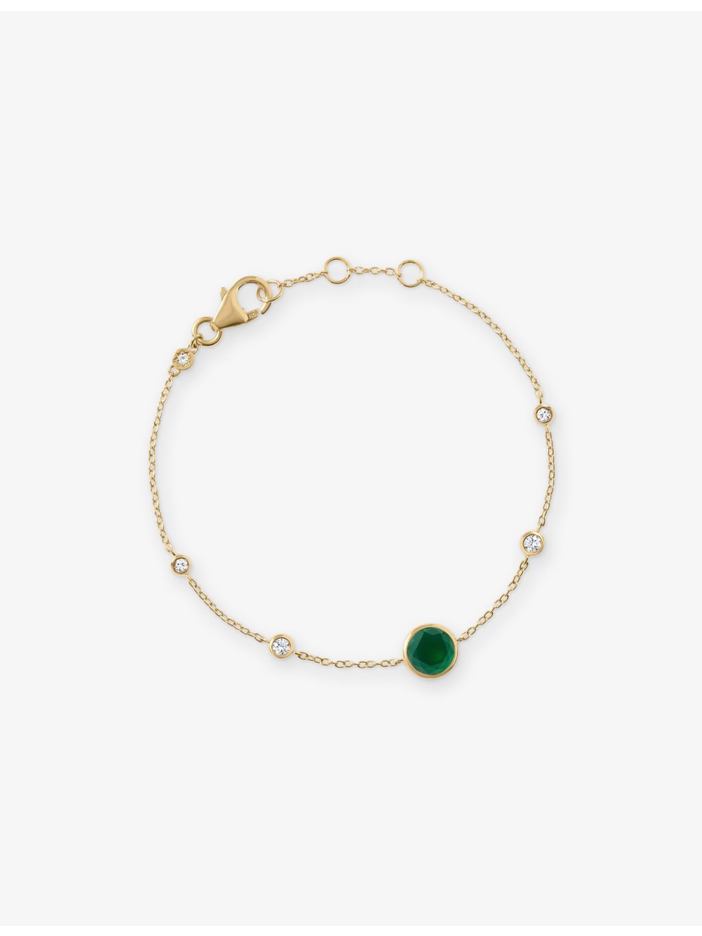 Astley Clarke 18ct gold plated created white sapphire agate bracelet - British product