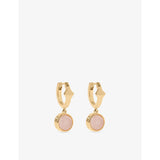 Astley Clarke pink quartzite huggie earrings, UK version