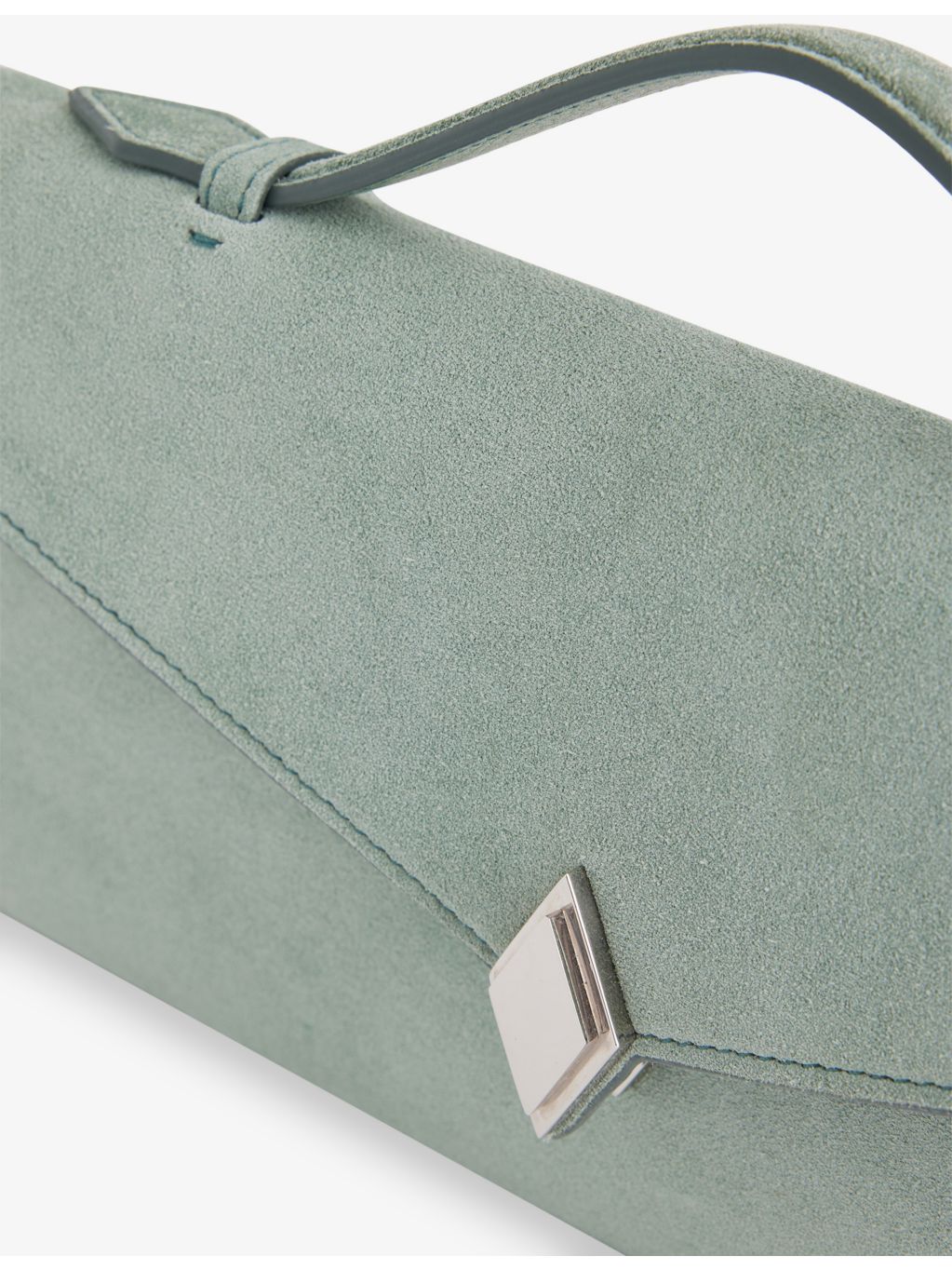 Métier Edge suede clutch, 28cm wide - British product