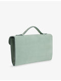 Métier Edge suede clutch, 28cm wide - British product