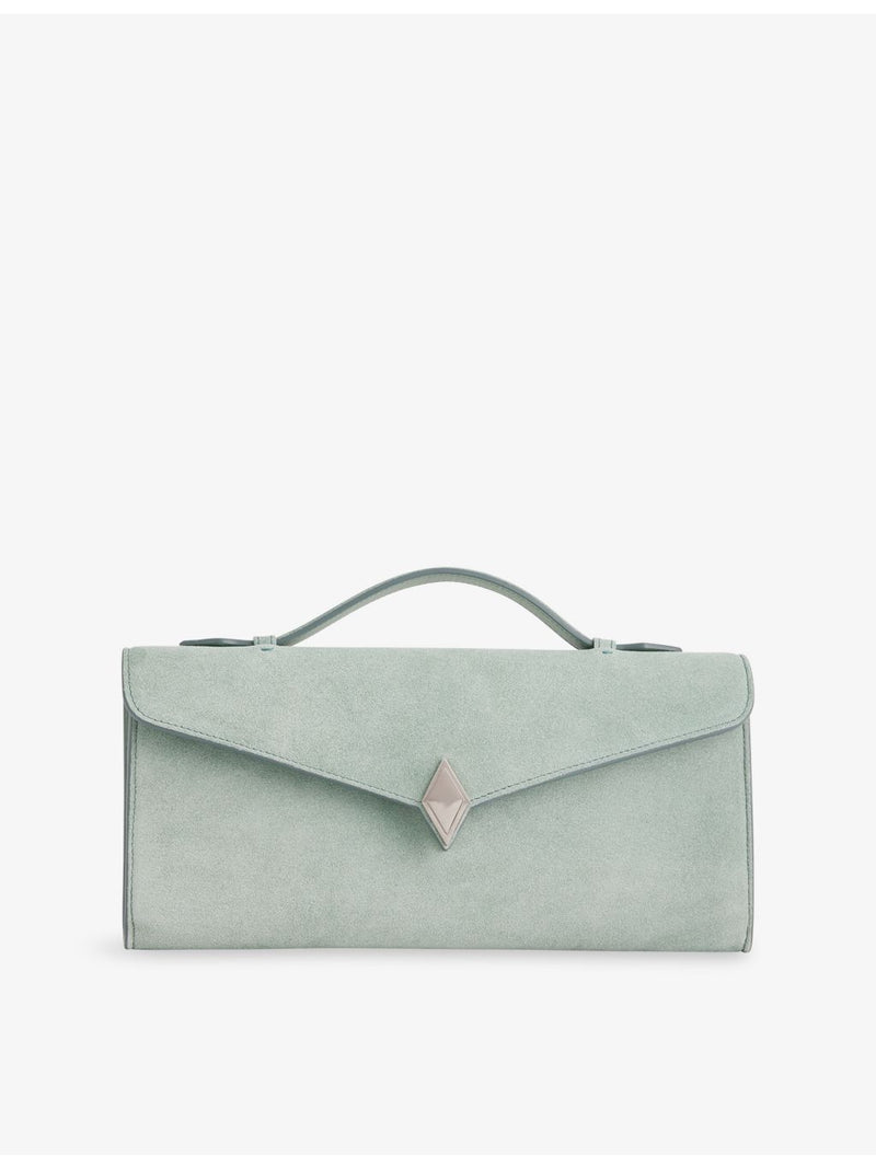 Métier Edge suede clutch, 28cm wide - British product