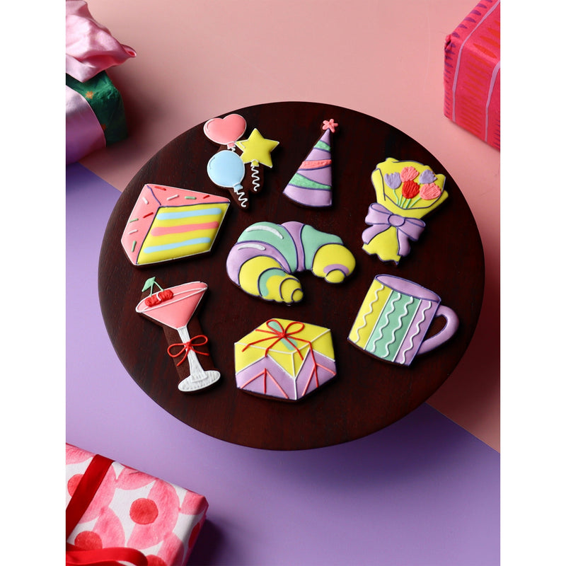 Olivia Rubin Biscuiteers chocolate iced biscuits tin 100g (British brand)