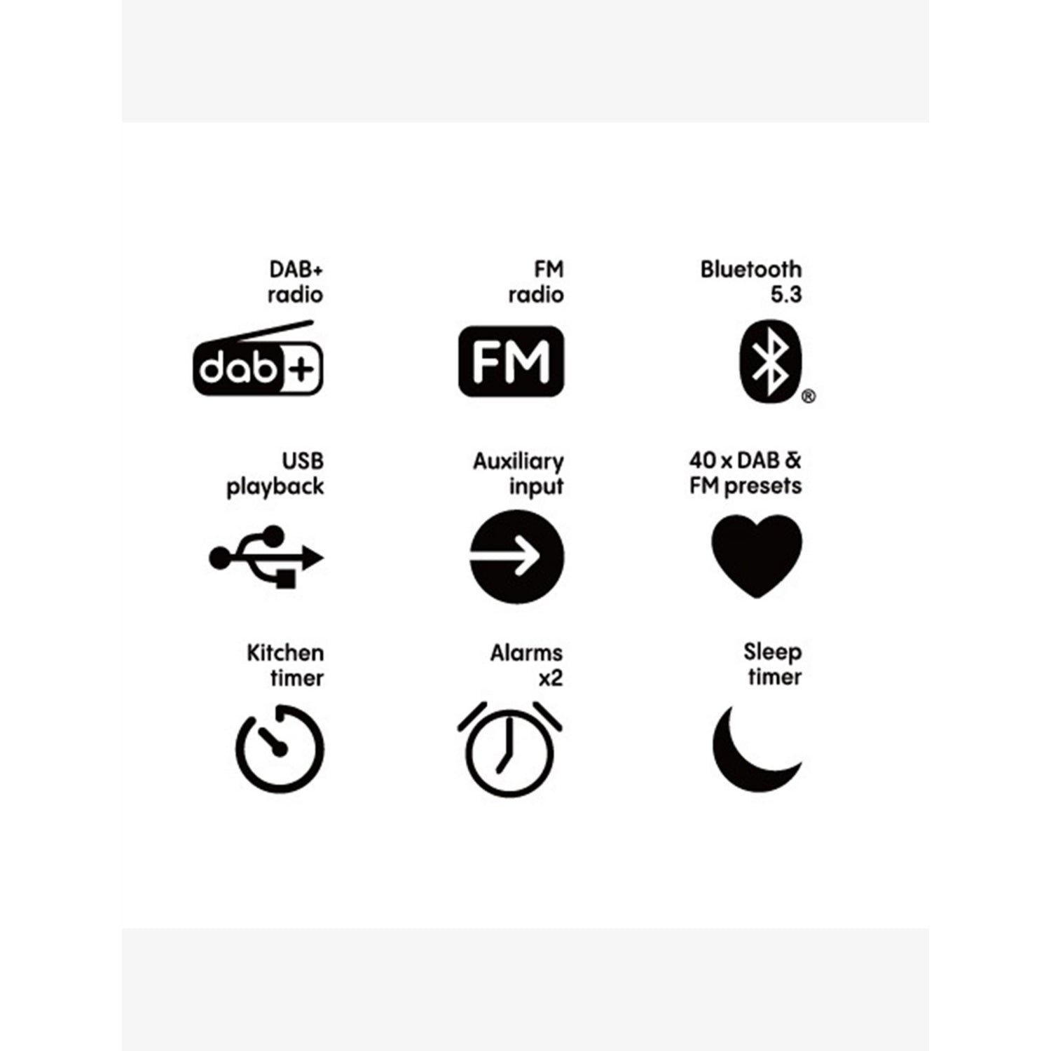 Pure Classic H6 stereo digital radio DAB+ FM, UK version