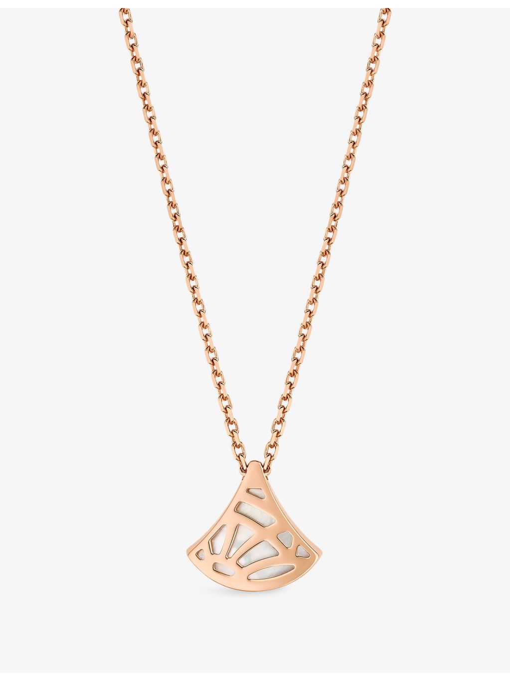 Bvlgari Divas' Dream mini rose-gold mother-of-pearl necklace (British brand)