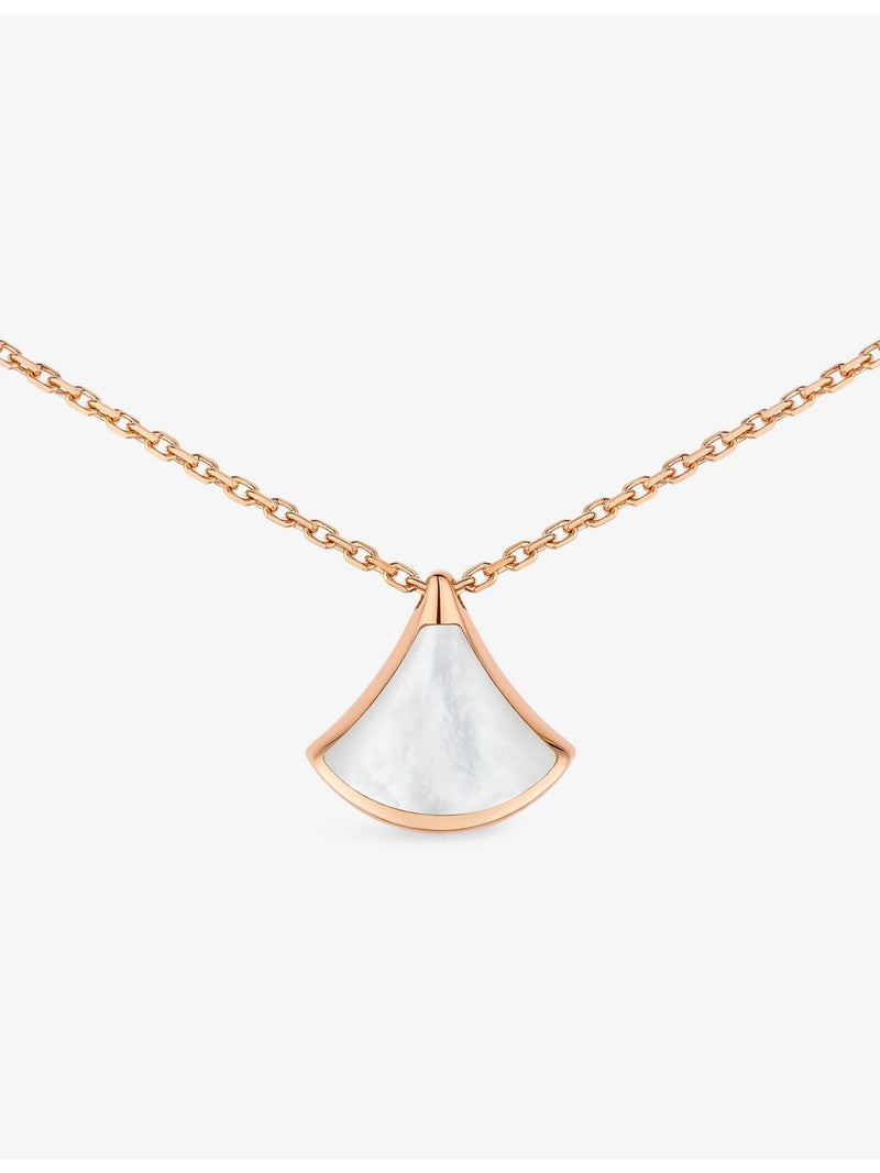 Bvlgari Divas' Dream mini rose-gold mother-of-pearl necklace (British brand)