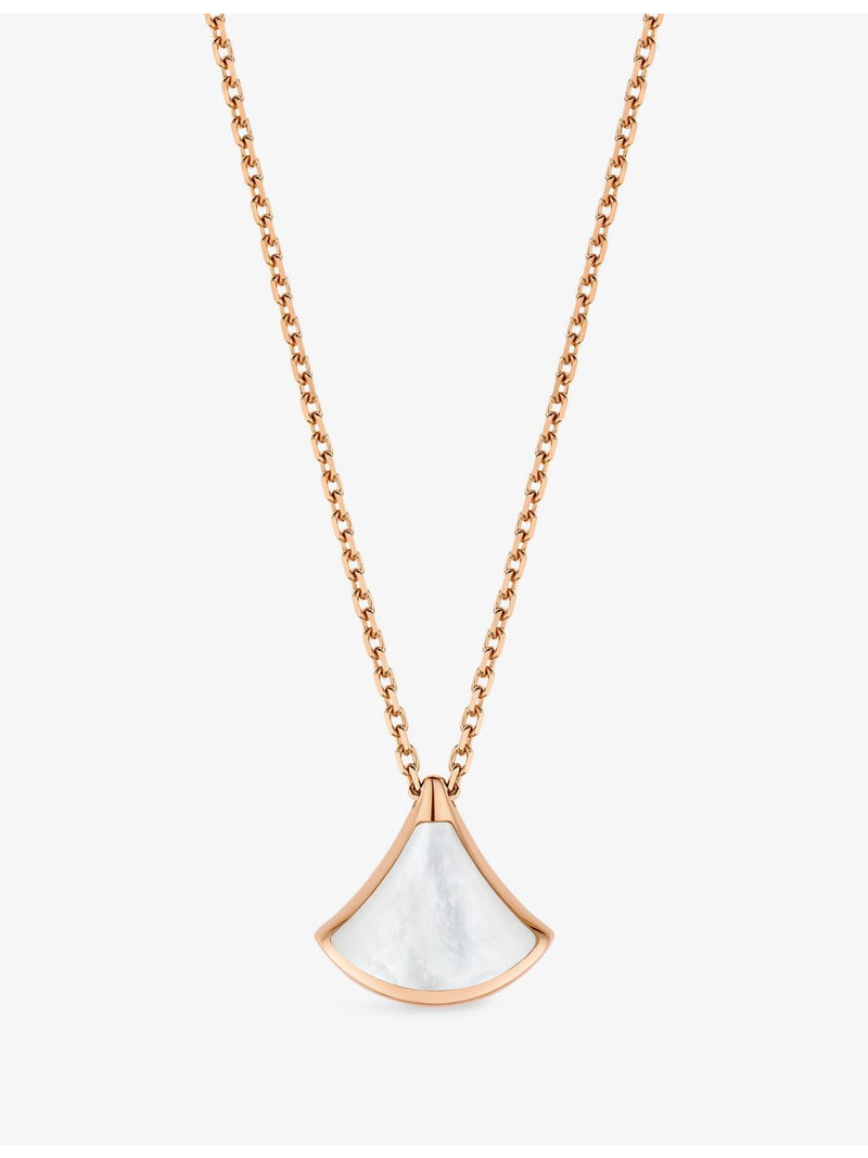 Bvlgari Divas' Dream mini rose-gold mother-of-pearl necklace (British brand)
