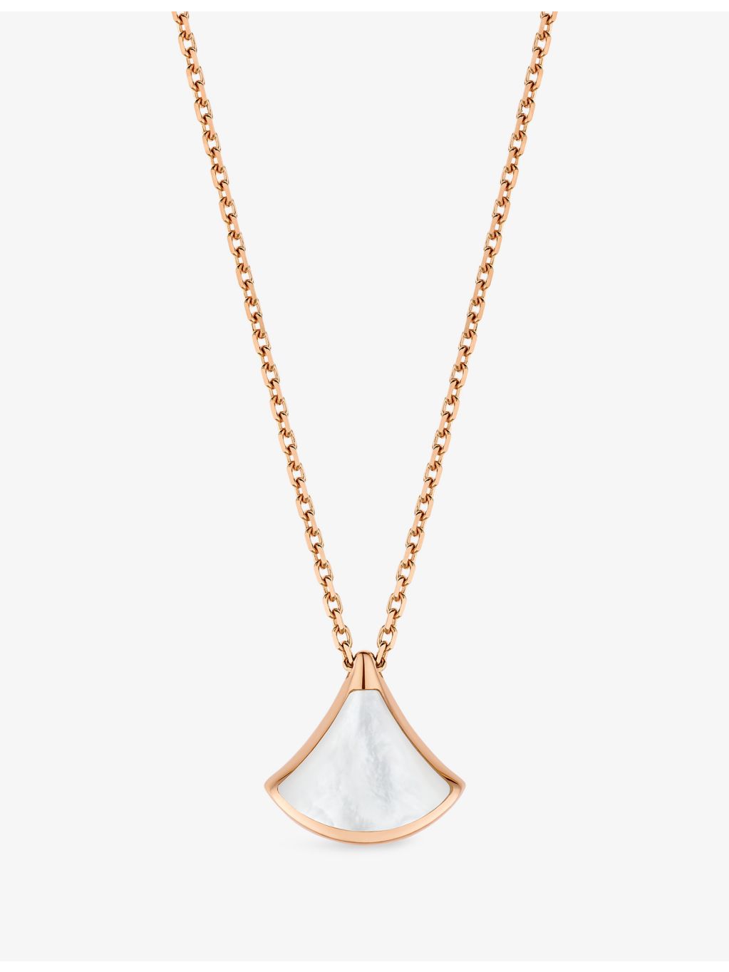 Bvlgari Divas' Dream mini rose-gold mother-of-pearl necklace (British brand)