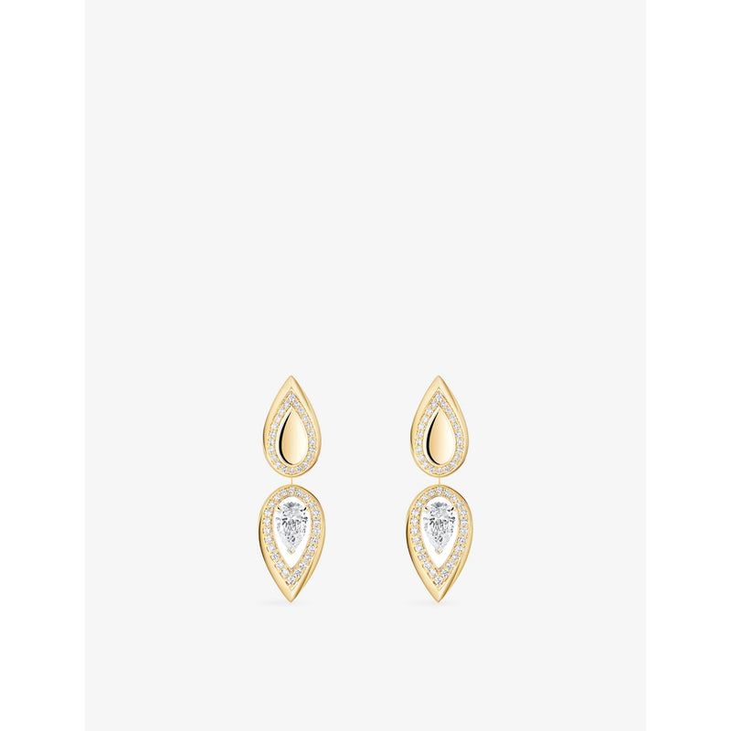 Messika gold drop earrings with 0.25ct diamonds - British product
