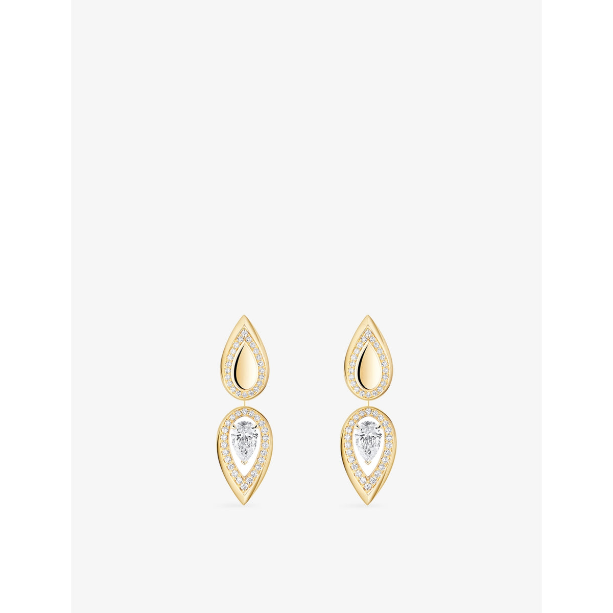 Messika gold drop earrings with 0.25ct diamonds - British product