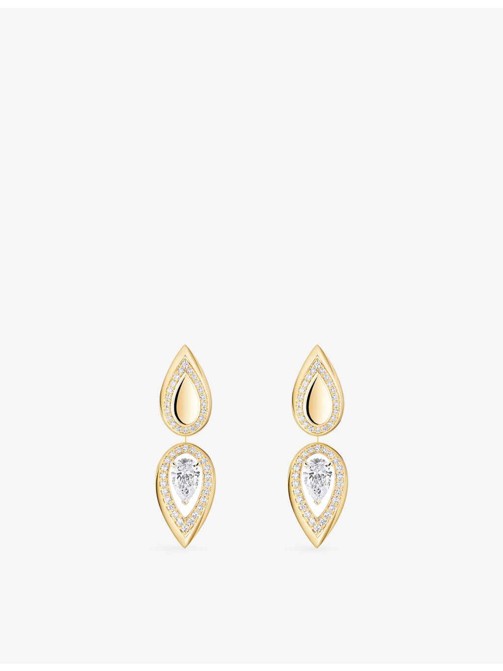 Messika gold drop earrings with 0.25ct diamonds - British product