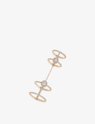 Messika gold diamond pavé ring 0.15ct, UK version