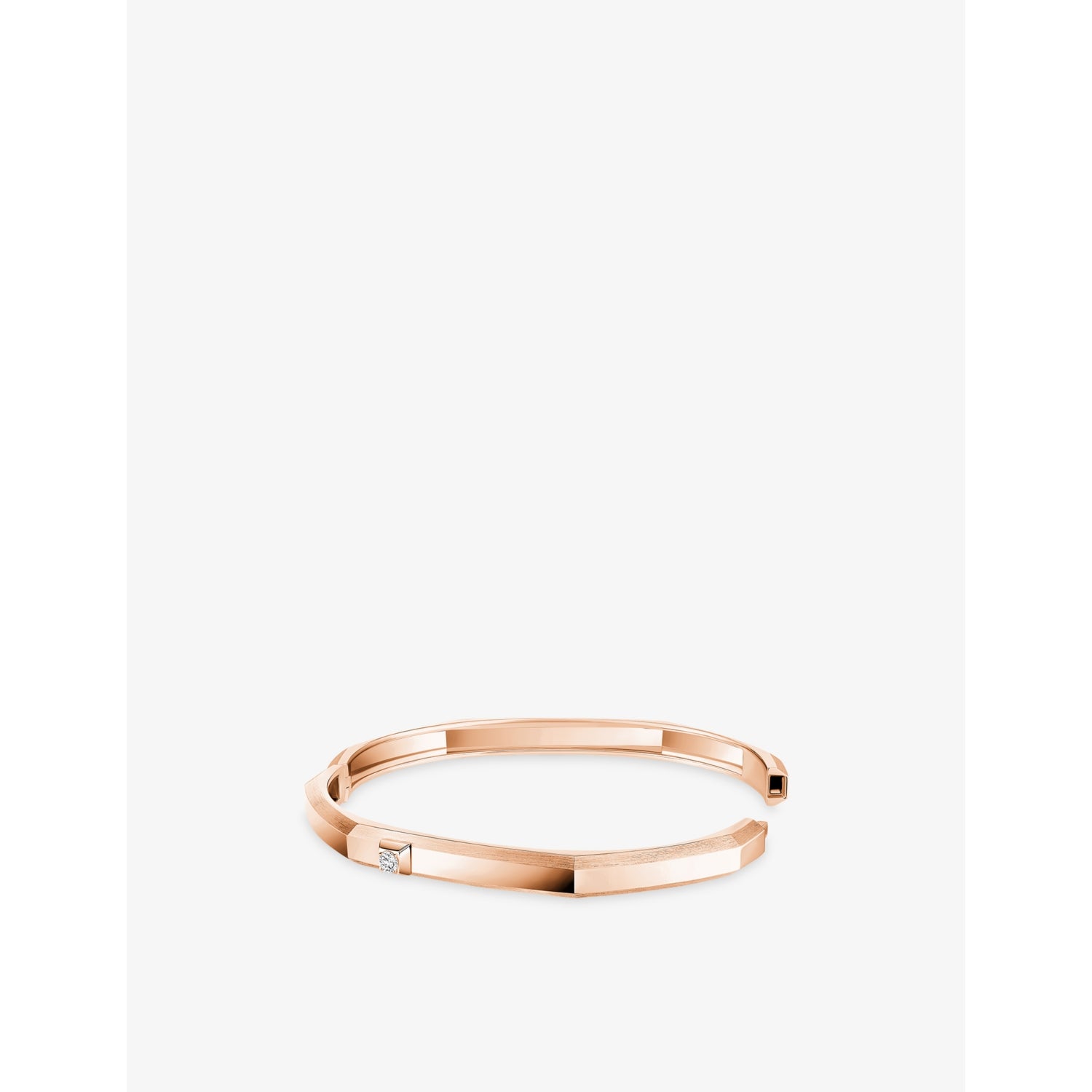 Messika Moderniste medium bangle, 18ct gold and 0.05ct diamond - British product