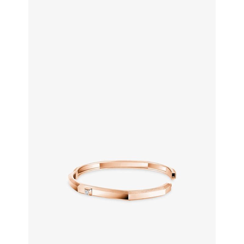Messika Moderniste medium bangle, 18ct gold and 0.05ct diamond - British product