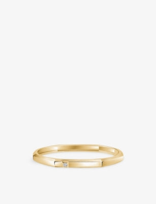 Messika Moderniste medium bangle, 18ct gold and 0.05ct diamond - British product