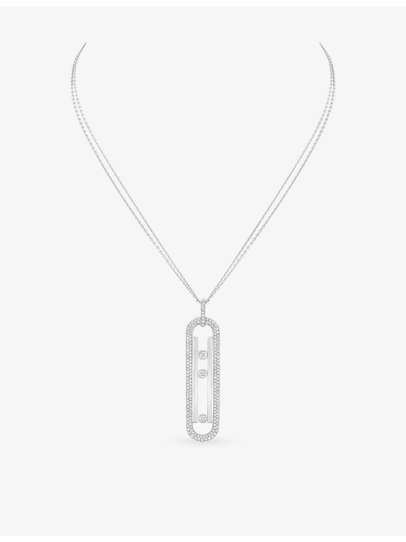 Messika Move 10th Medium 18ct white-gold 1.15ct diamond necklace, UK version